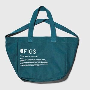 FIGS Caribbean Blue Canvas Tote